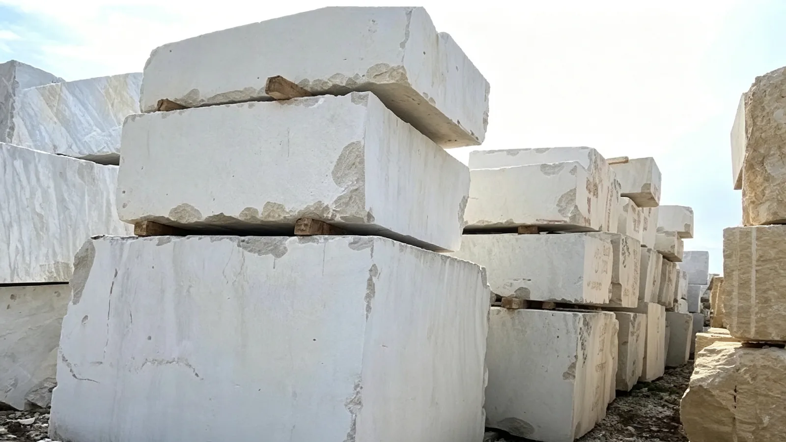 Turkish Grey Moca Limestone Blocks For Villa and Hotel thumbnail 2