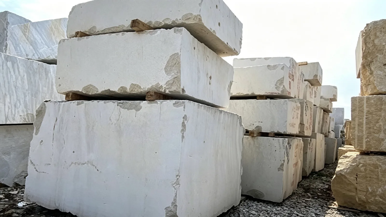 Turkish Grey Moca Limestone Blocks For Villa and Hotel thumbnail 3