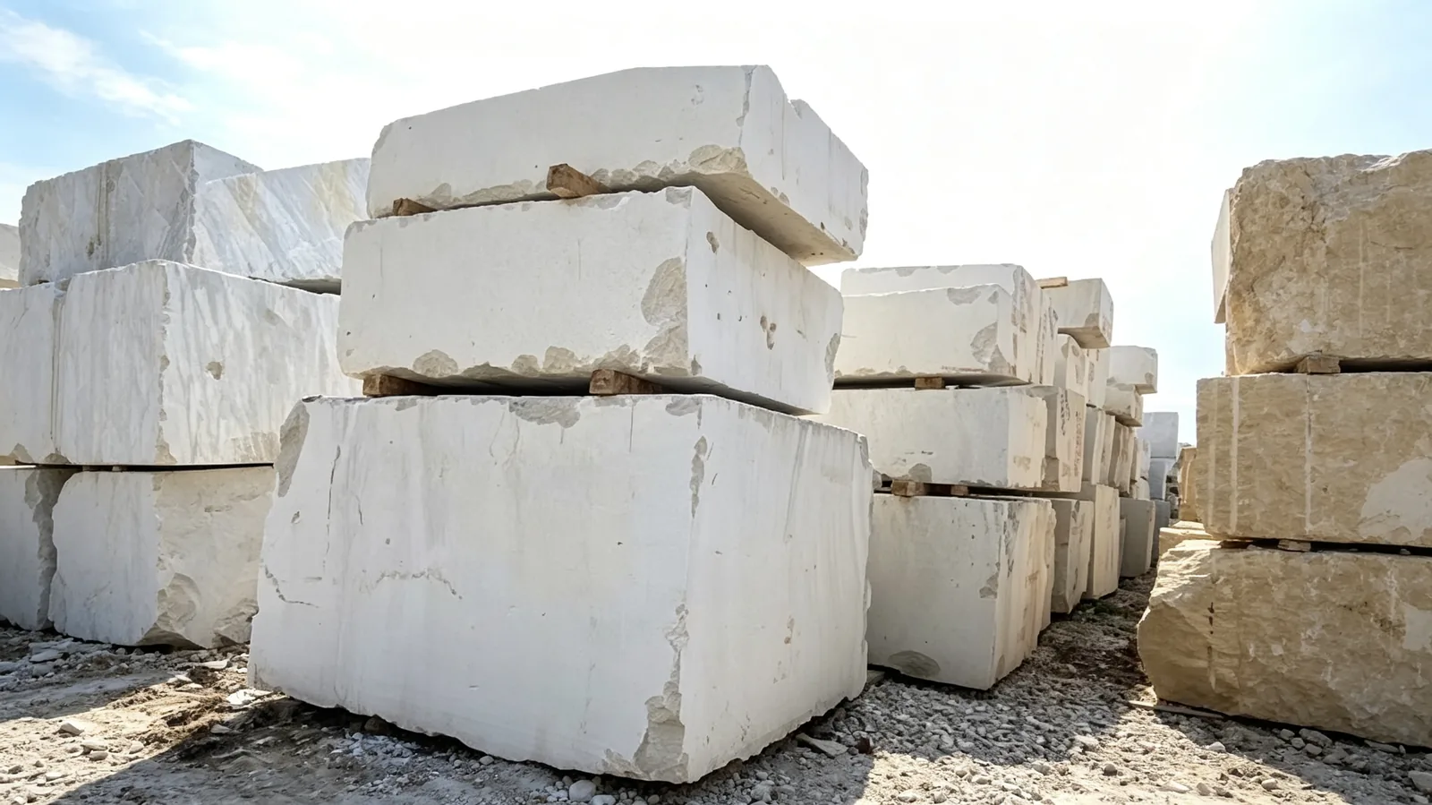 Turkish Grey Moca Limestone Blocks For Villa and Hotel thumbnail 4
