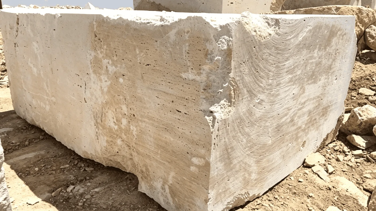 Beige Natural Travertine Blocks  For Interior wall and Flooring thumbnail 4