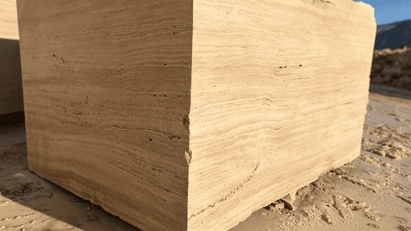 Classic Beige Travertine Blocks For Flooring and Wall thumbnail 3