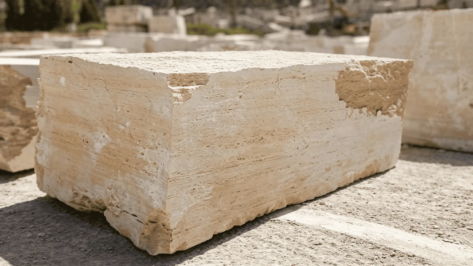 Beige Denizli Travertine Blocks For Floor and Wall thumbnail 3