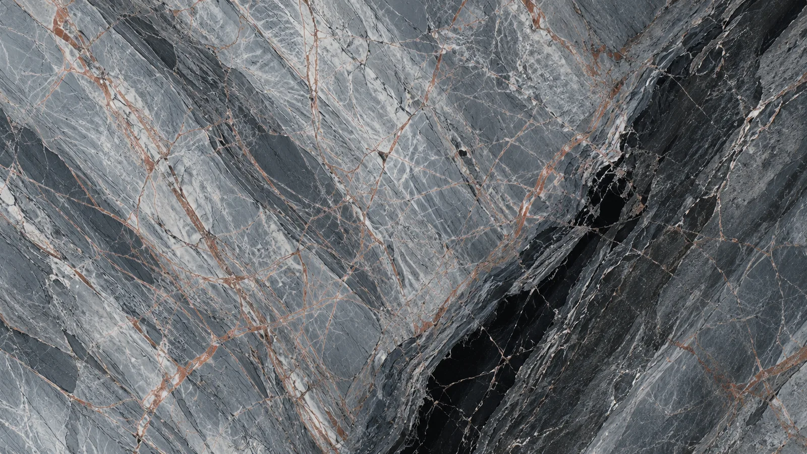 Ink Wash Jiangnan Grey Marble Slabs For Dining Tops