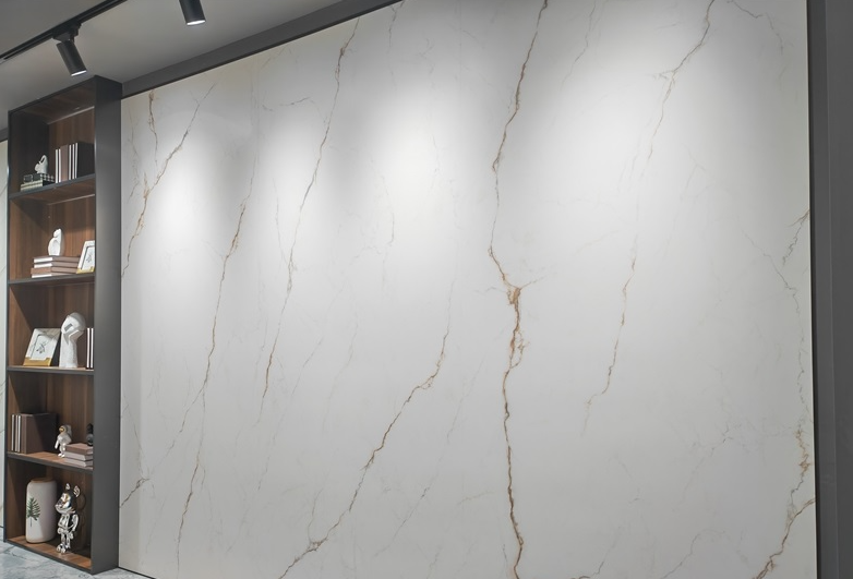 White Artificial Sintered Stone Slabs For Countertops or Wall panels