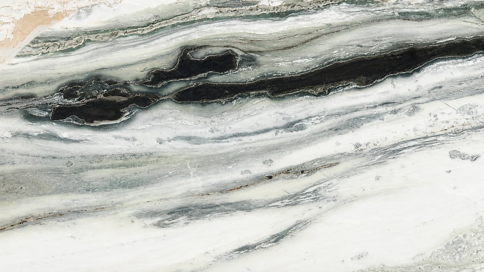 Brazilian Panda White Marble Tiles For Countertops and Stair steps thumbnail 3