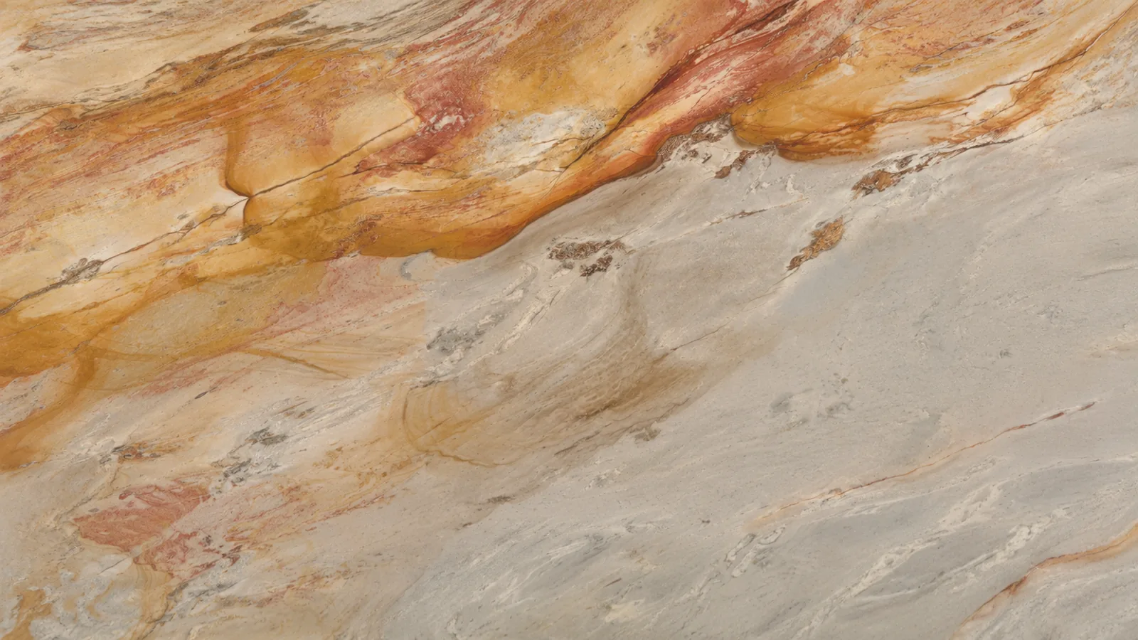 Dunhuang Murals Multicolor Quartzite Luxury Slabs For Interior Feature Walls