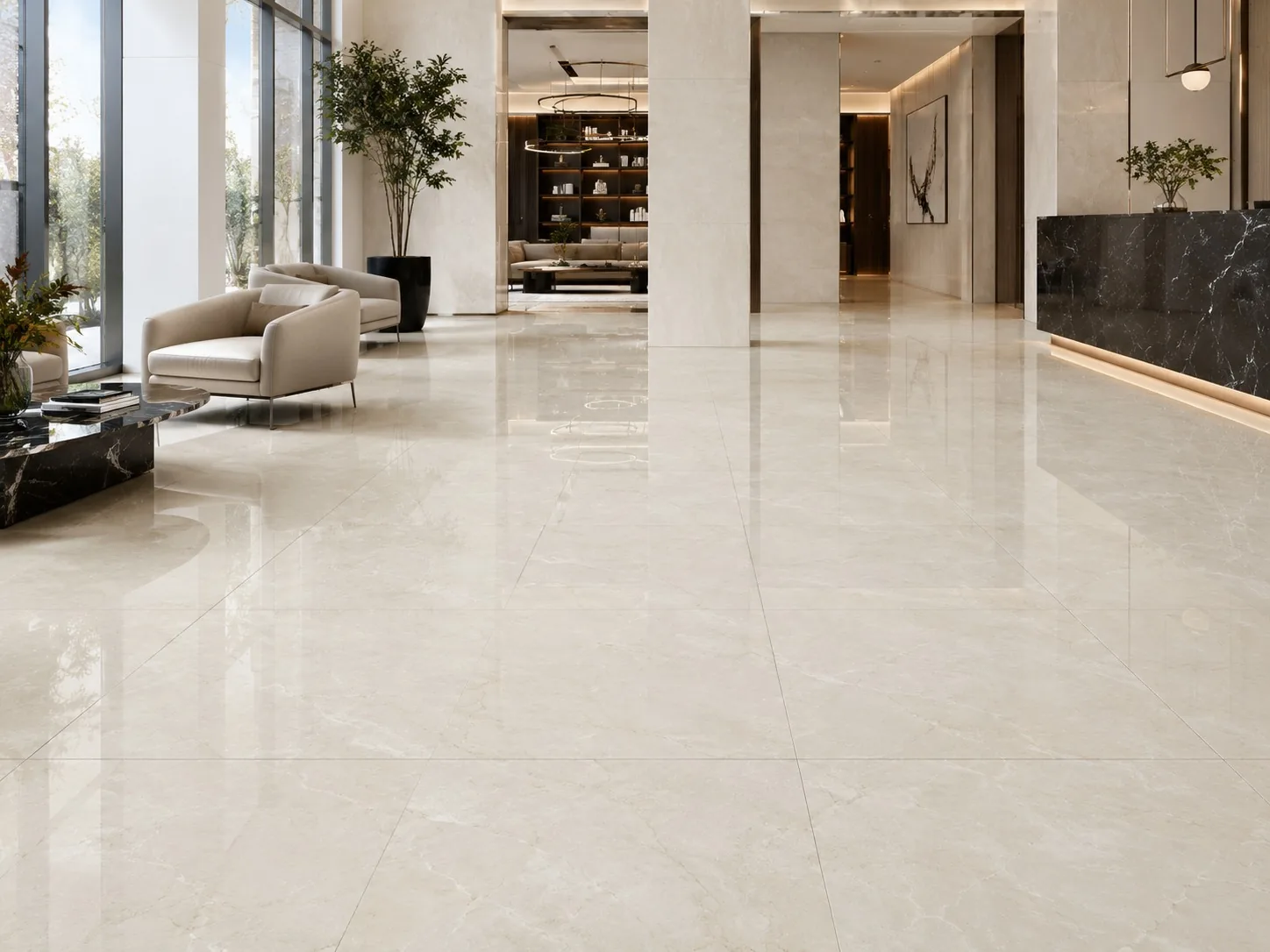 Spanish Crema Marfil Marble beige slabs for wall cladding thumbnail 2