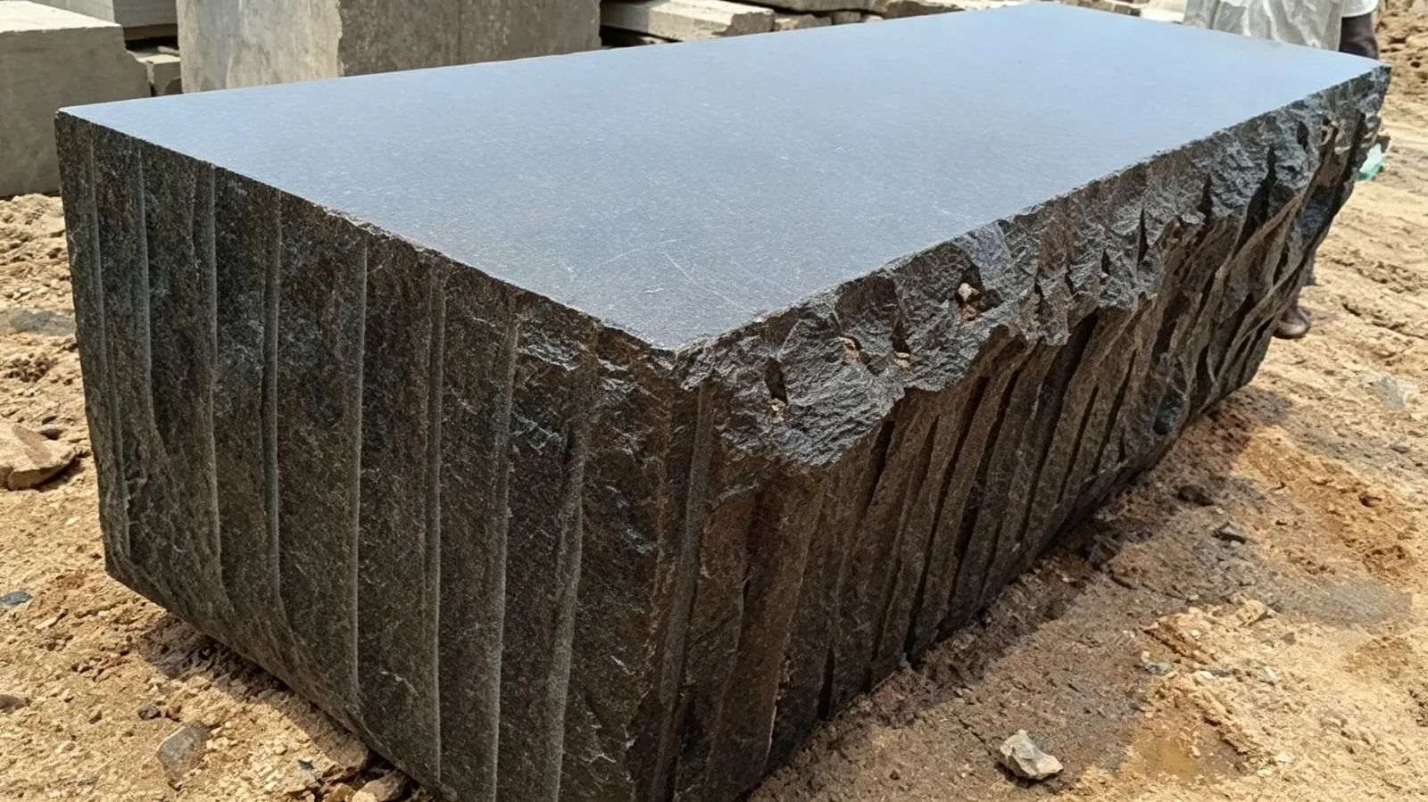 Bengal Black Granite Blocks For Further Processing Into Big Slabs