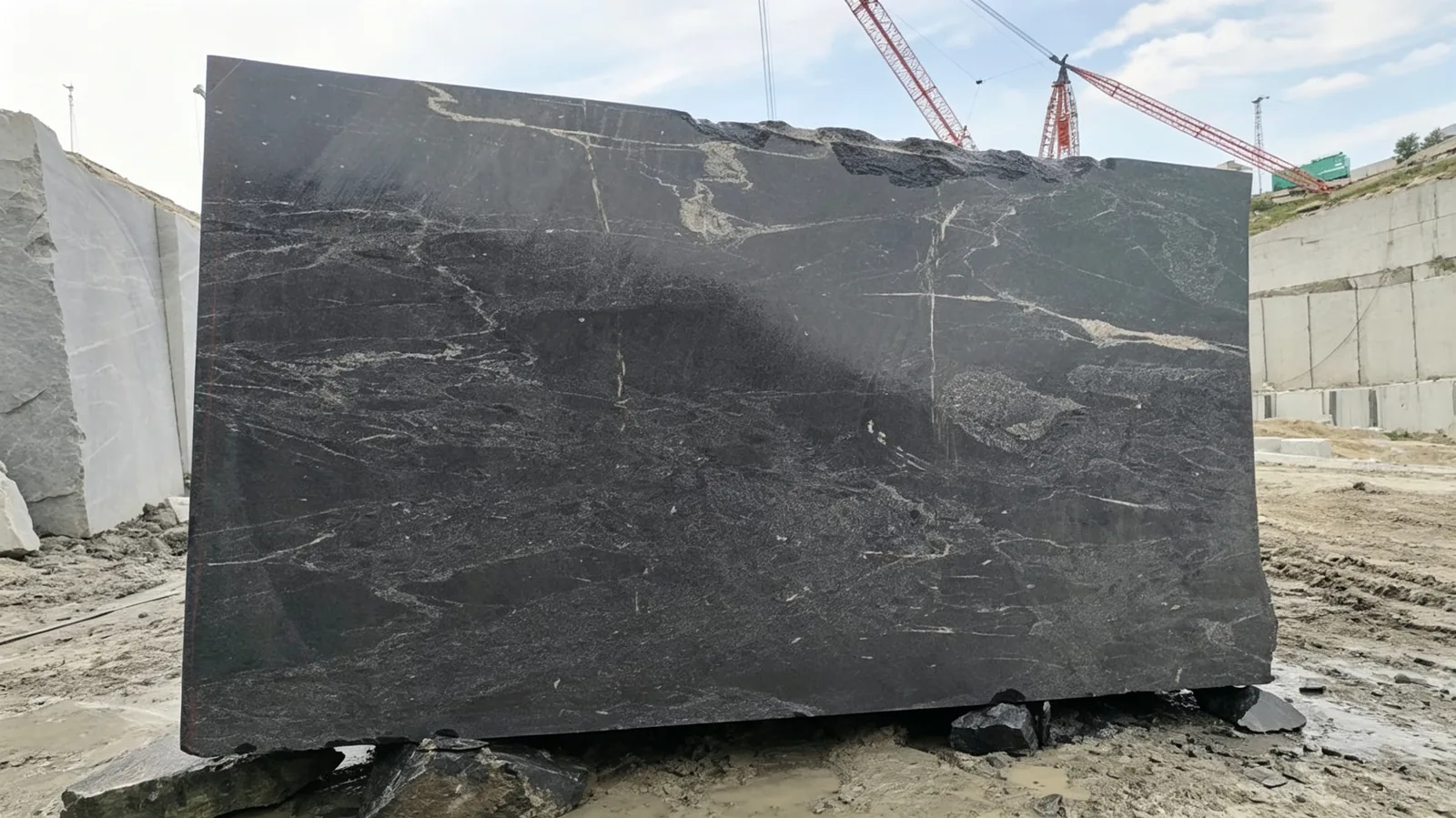Black Carrara Premium Granite Blocks For Dining Tops