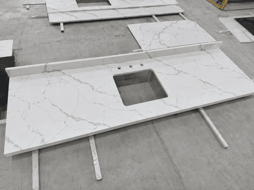 Calacatta White Quartz Slabs For Kichen Countertop thumbnail 4
