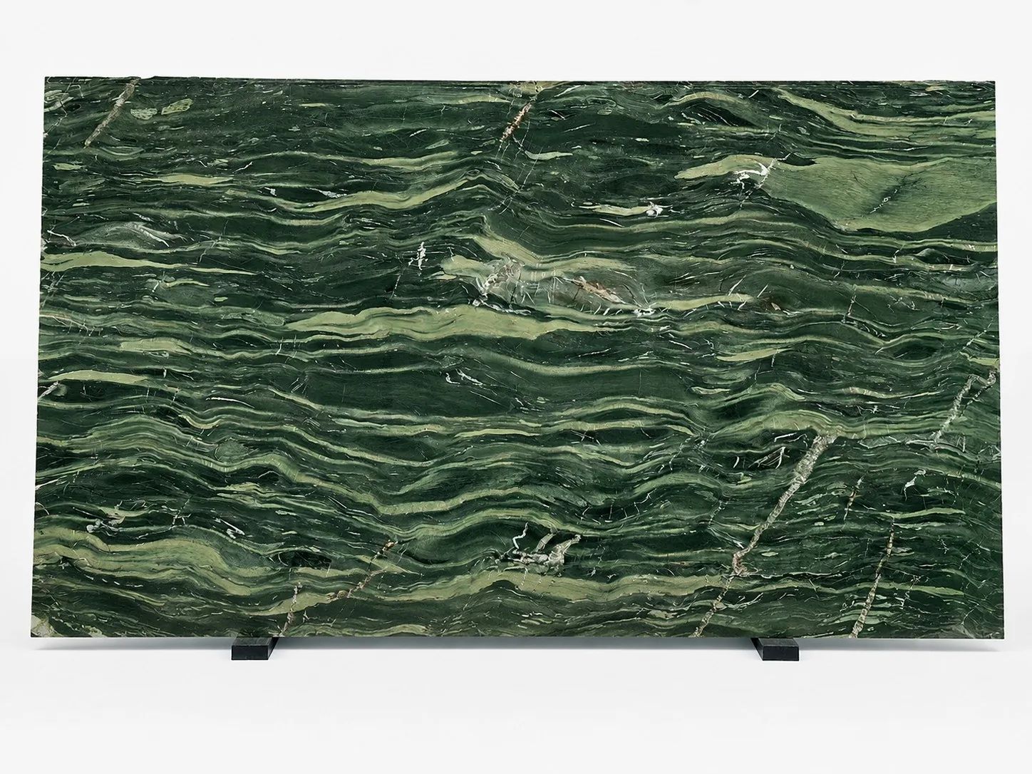 Golden Silk Nanmu Green Marble Slabs Countertops for Kitchen