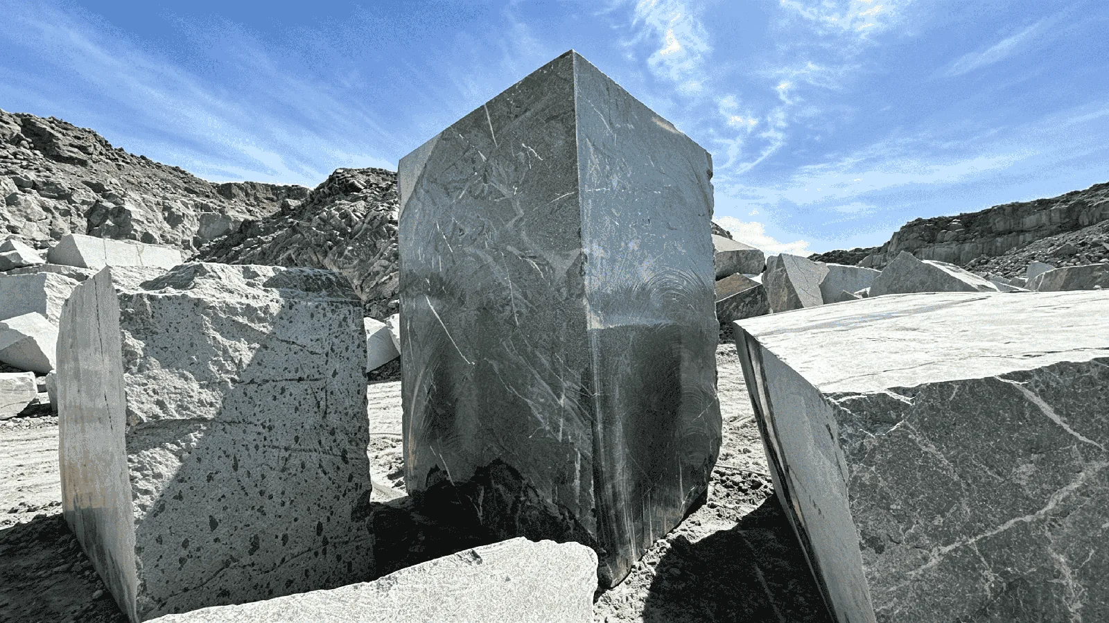 Persian Green Rough Granite Block For Dining Tops thumbnail 2