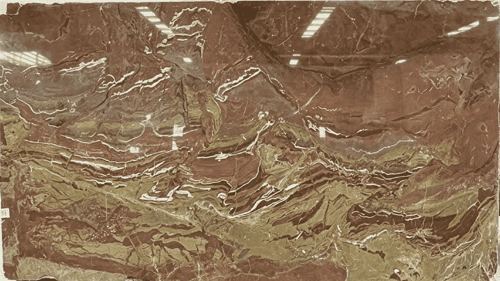 Red China Dunhuang Fresco Red Marble Tiles for Floor Wall Countertop thumbnail 5