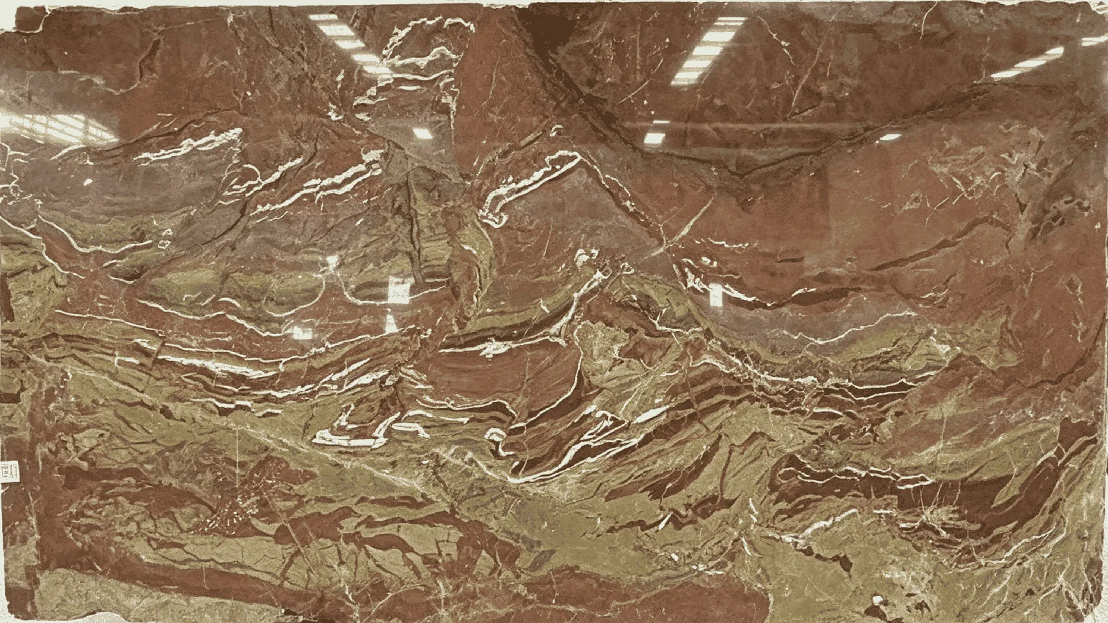Red China Dunhuang Fresco Red Marble Tiles for Floor Wall Countertop thumbnail 2
