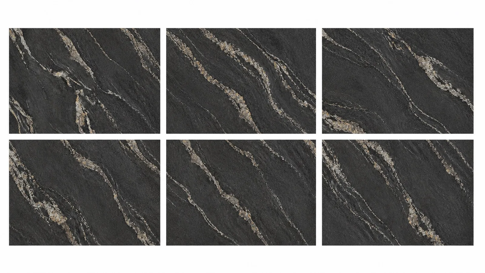 Black Gold Sand Sintered Stone Slab for Feature Wall Cladding thumbnail 3