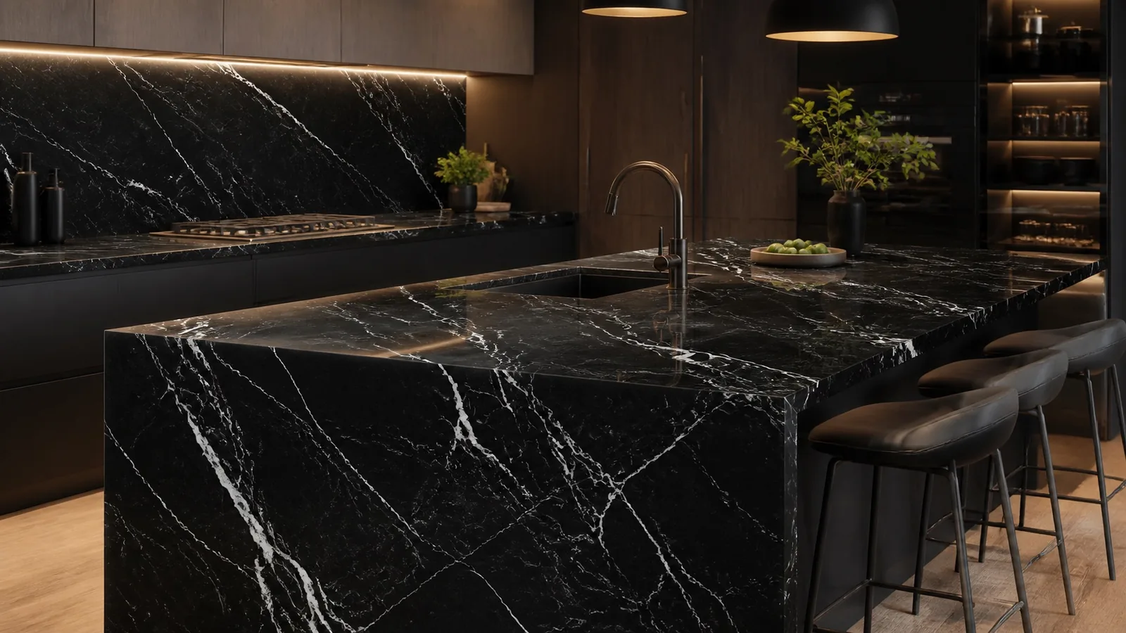 Black Forest Sintered Stone Slab for Feature Wall Cladding thumbnail 5