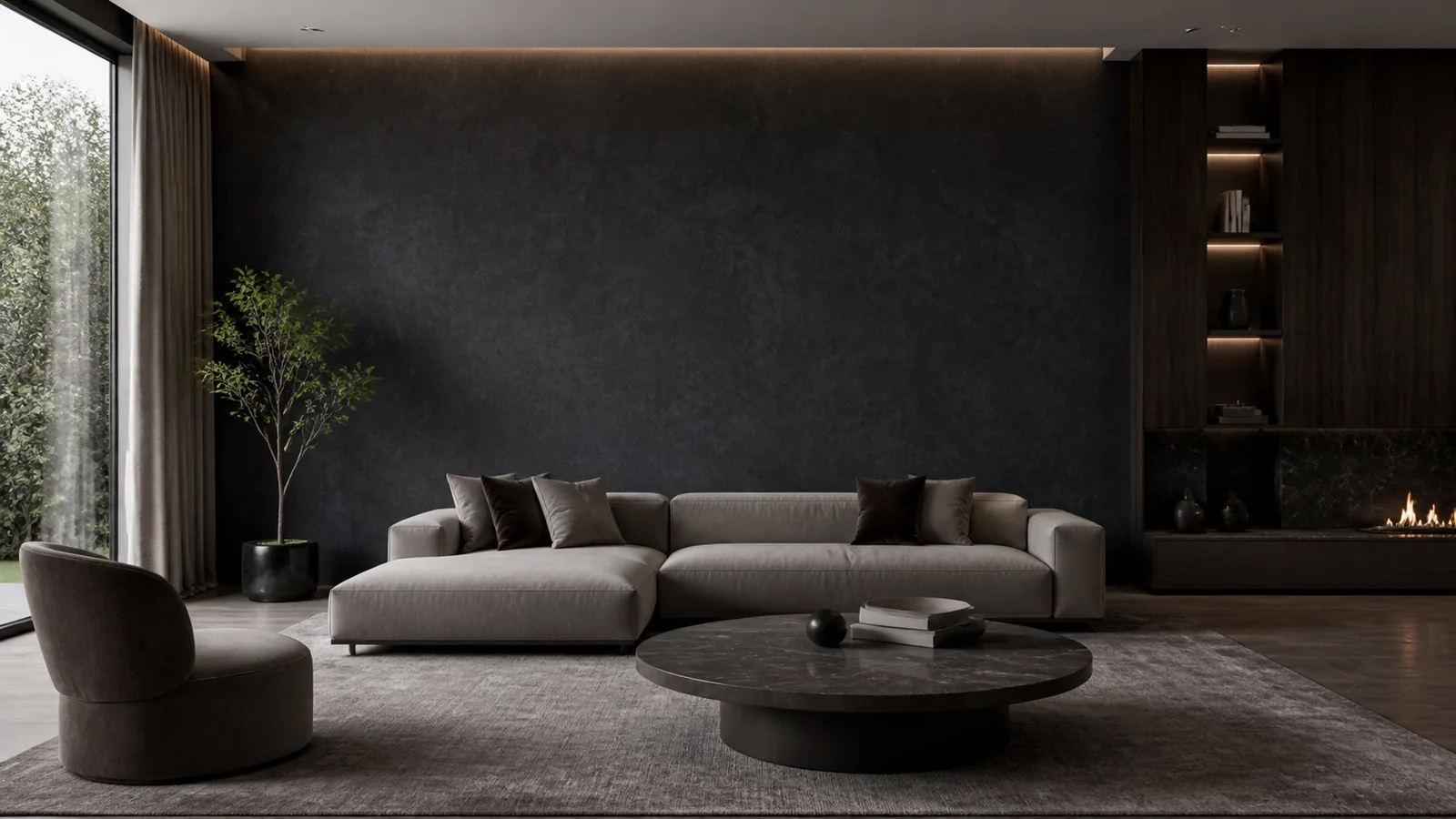 Black Finland 2700x1200 Sintered Stone Slab for Interior Wall Cladding thumbnail 5