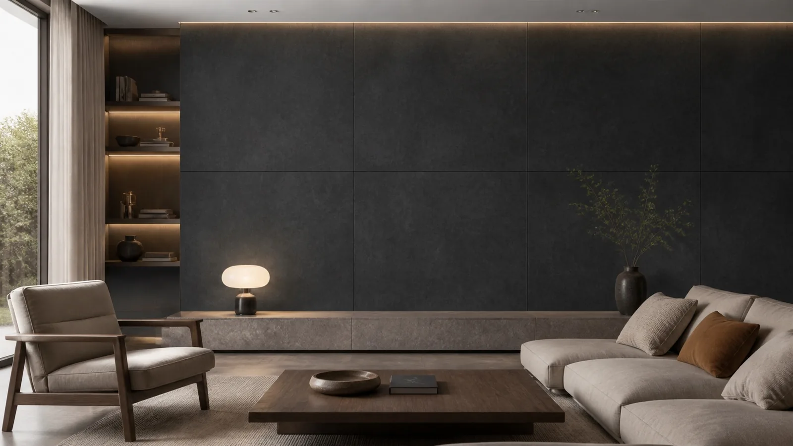 Black Finland 1800x900 Sintered Stone Slab for Interior Wall Cladding thumbnail 4