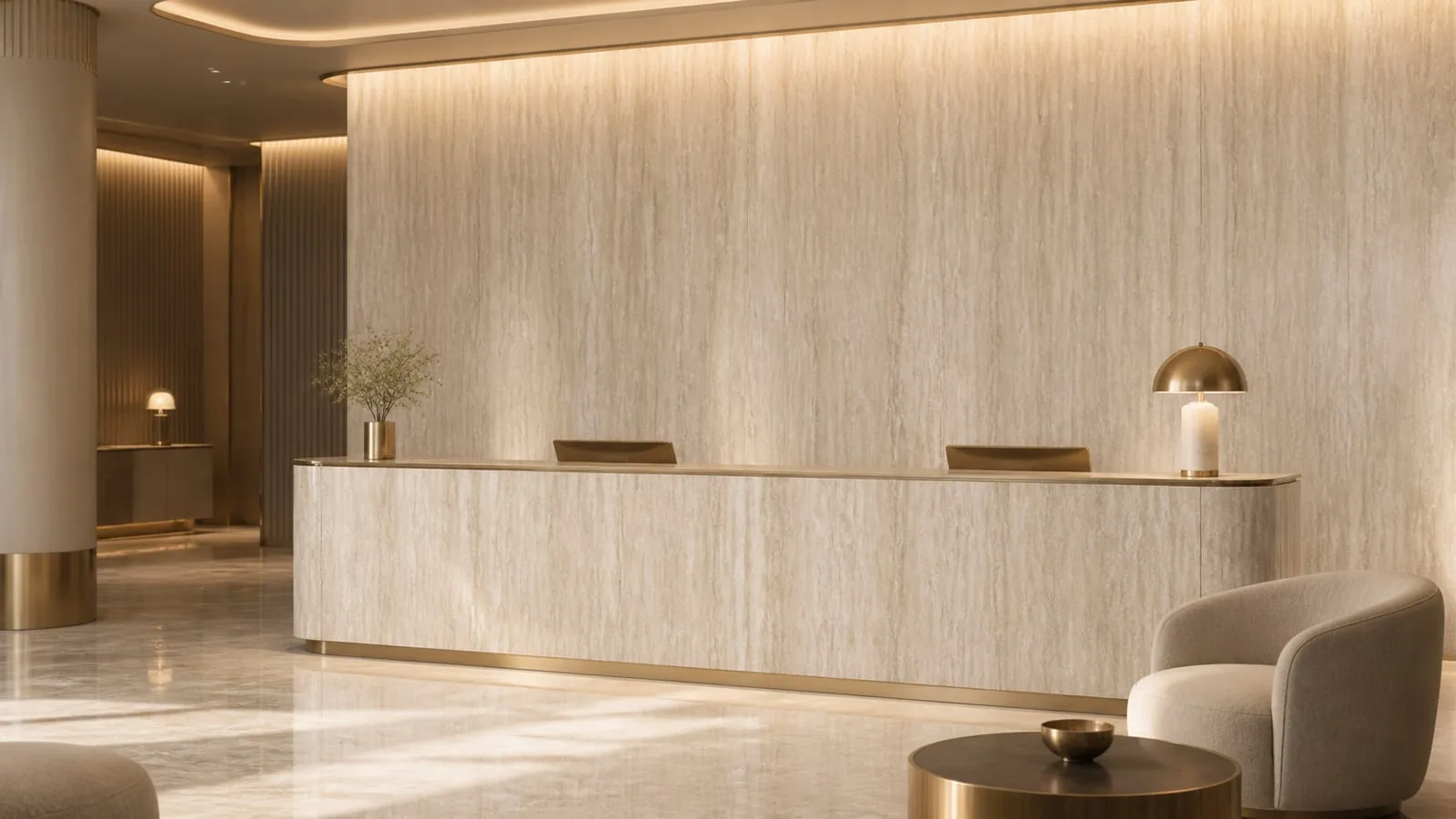 Ivory Beige Ivory Travertine Sintered Stone Slab for Feature Wall thumbnail 5