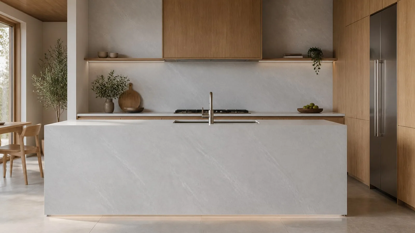 Sandy Beige Golden Coast Sandstone Sintered Stone Slab for Kitchen Countertop thumbnail 4
