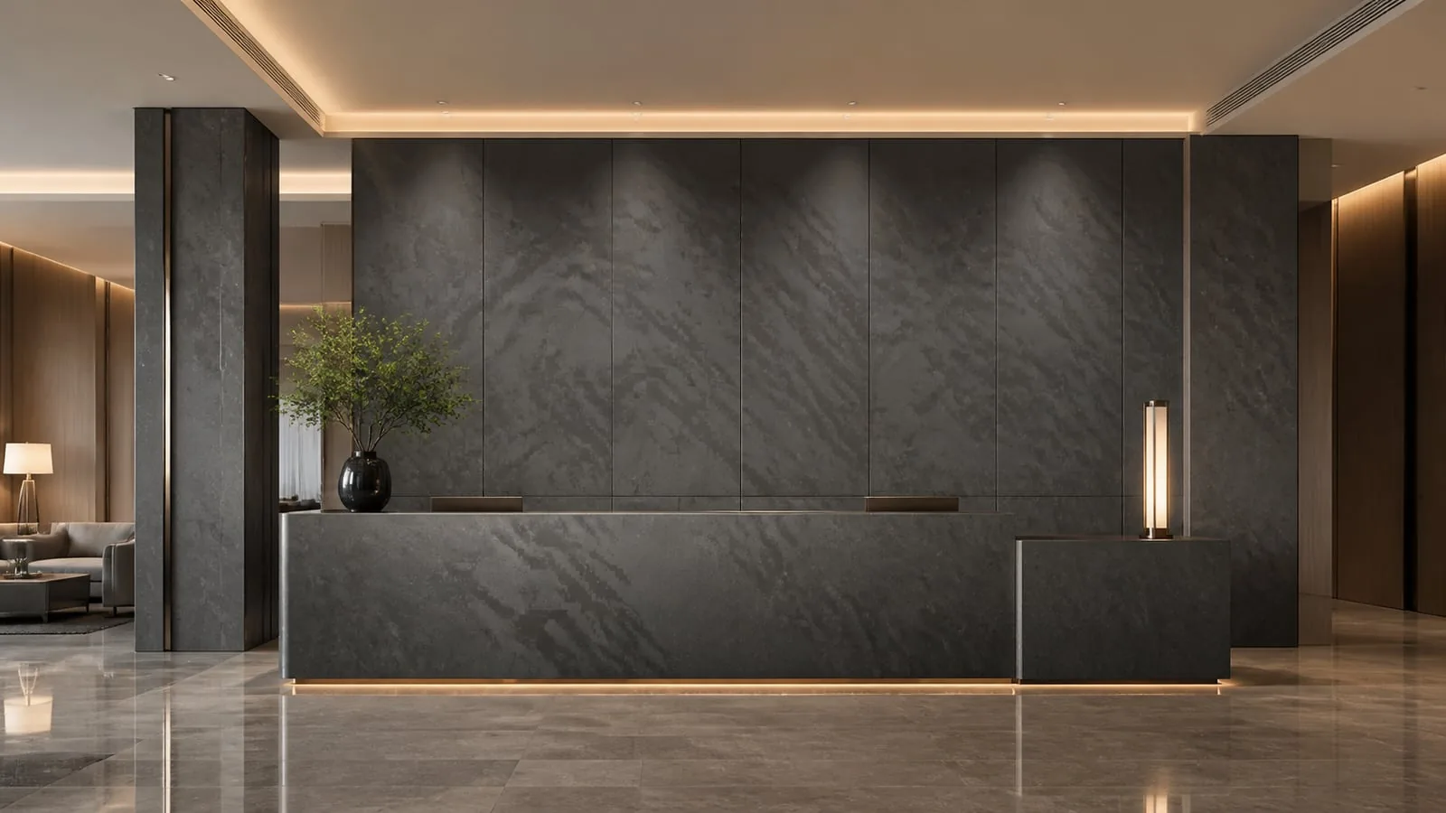 Dark Grey Spanish Sandstone Sintered Stone Slab for Feature Walls thumbnail 5