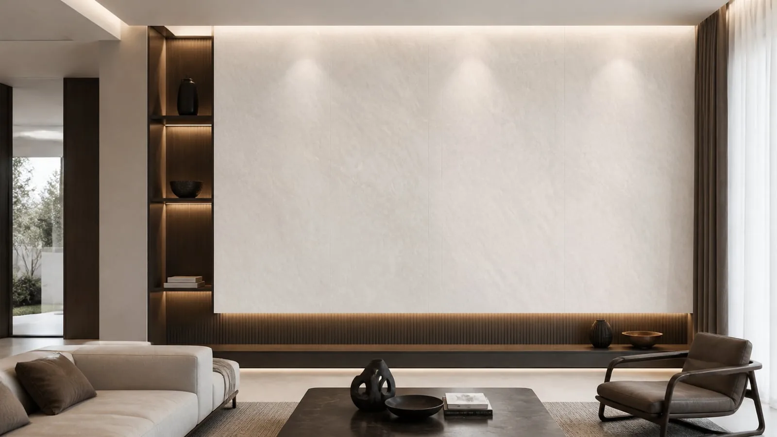 Light Grey Forest Whisper Sintered Stone Slab for Feature Walls thumbnail 4