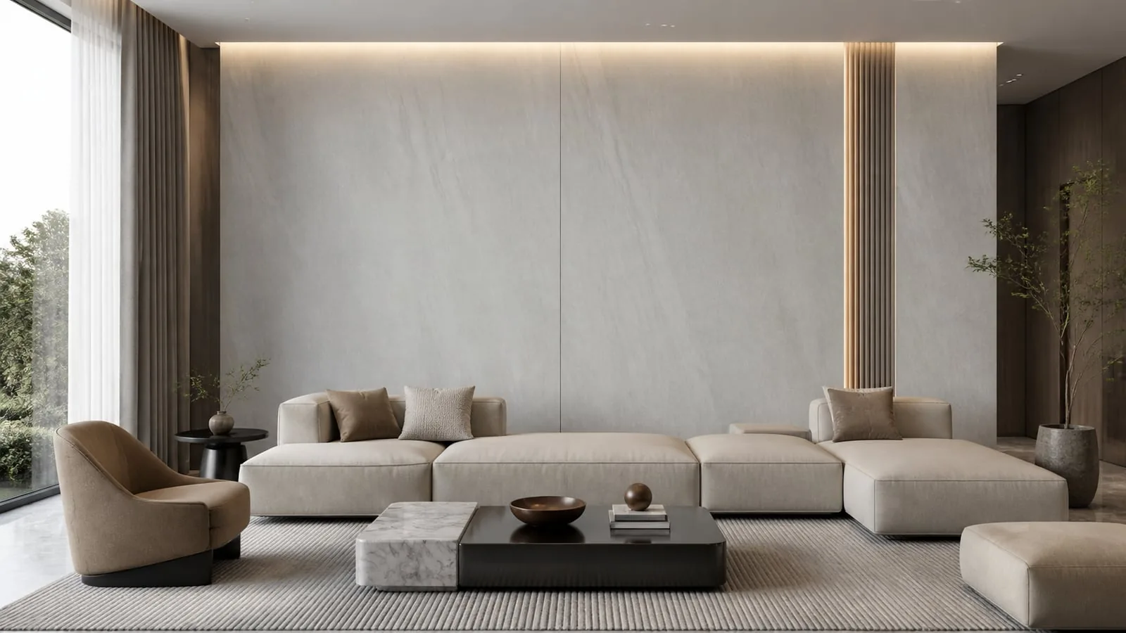 Light Grey Morning Mist 2400x1200 Sintered Stone Slab for Feature Walls thumbnail 4