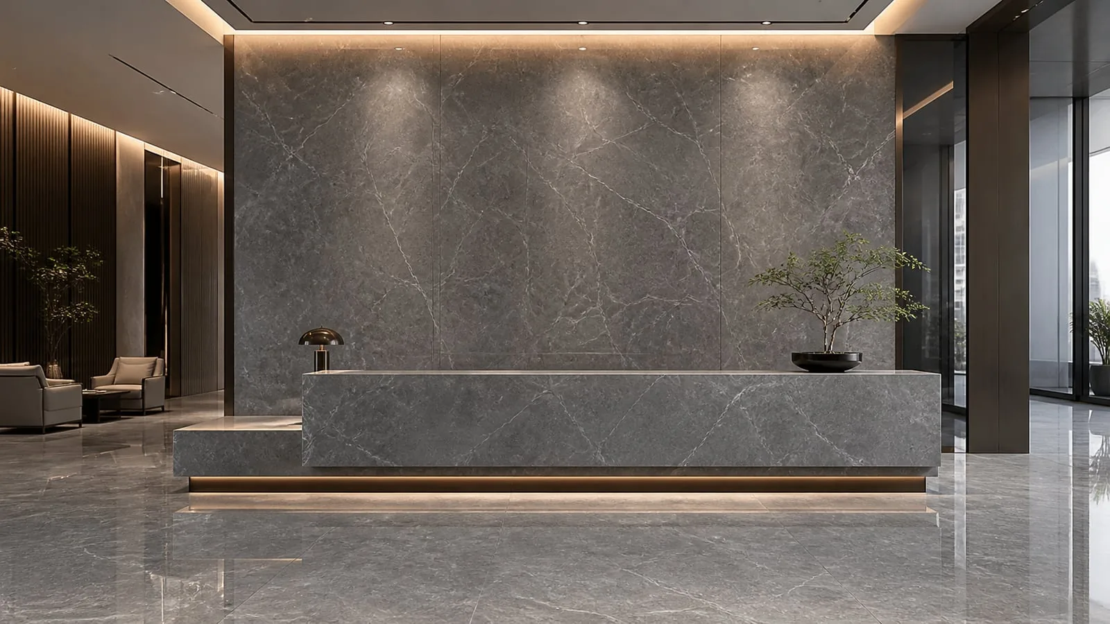 Dark Grey Capri Sintered Stone Slab for Feature Walls thumbnail 5