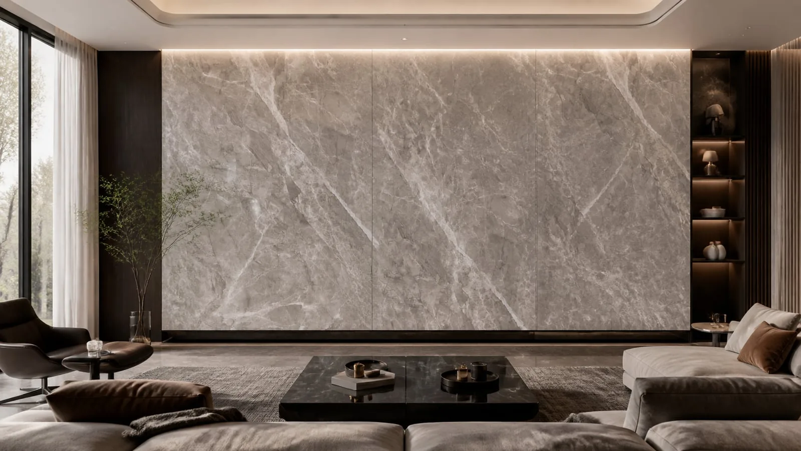 Mid Grey Sicily Sintered Stone Slab for Feature Walls thumbnail 4