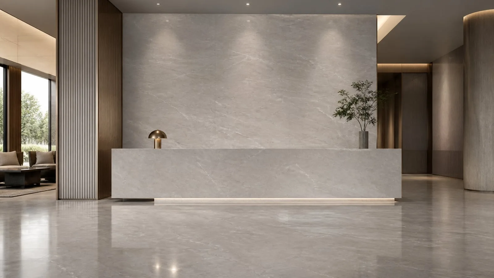 Greige Lisbon Sintered Stone Slab for Feature Walls thumbnail 5