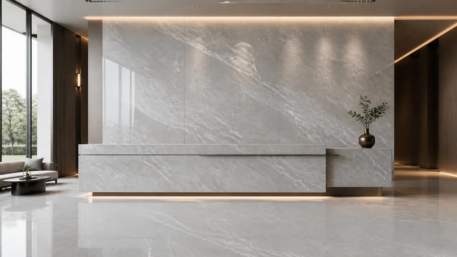 Grey Cloud Atlas Sintered Stone Slab for Feature Walls thumbnail 5