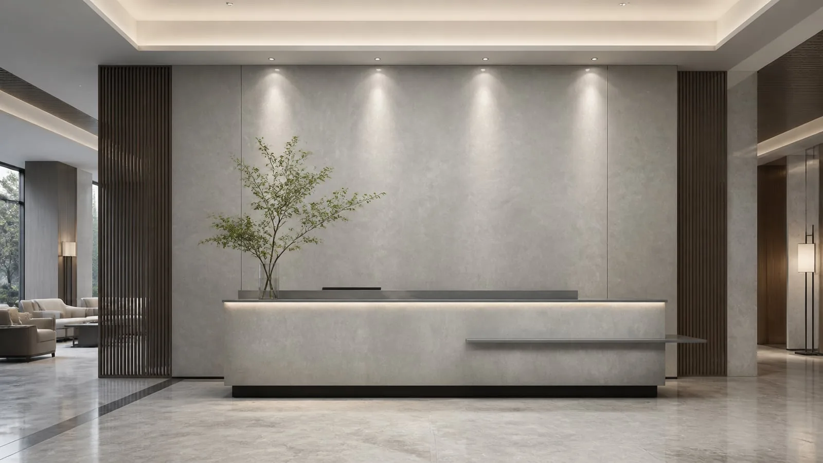 Grey Fair-Face Concrete Sintered Stone Slab for Feature Walls thumbnail 5