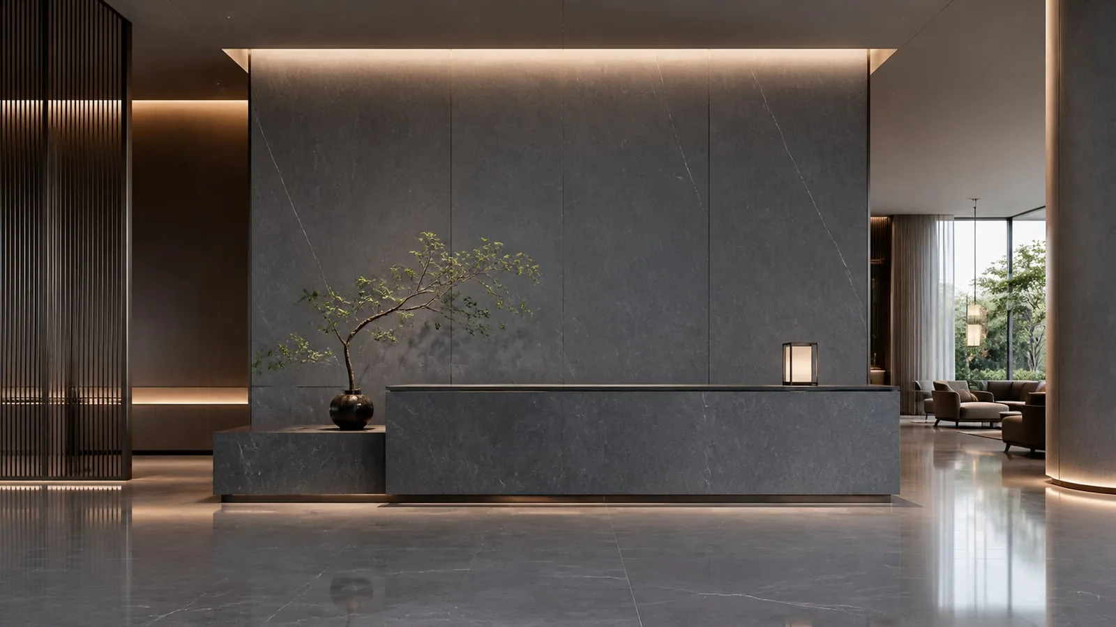 Dark Grey Armani Natural-Finish Sintered Stone Slab for Feature Walls thumbnail 5
