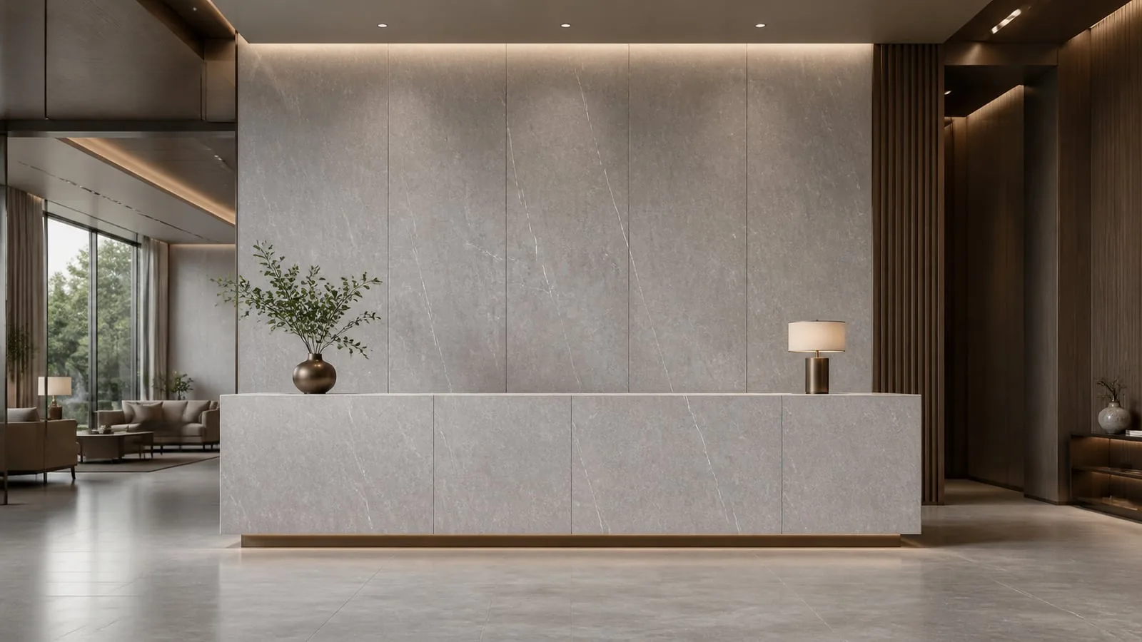 Light Grey Armani Sintered Stone Slab for Feature Walls thumbnail 5