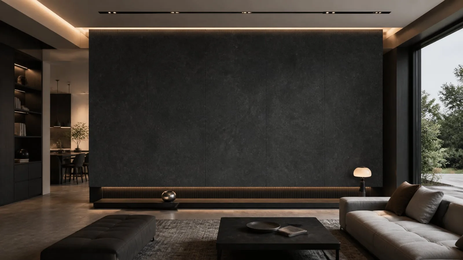 Dark Grey Polante Stone 1200x1200 Sintered Stone Slab for Feature Walls thumbnail 4