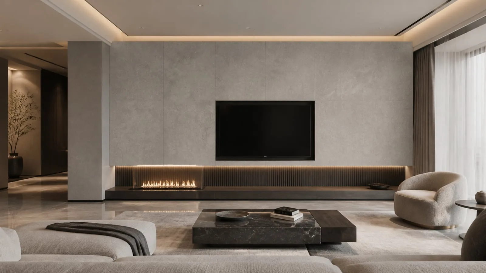 Light Grey Polante Stone 1200x1200 Sintered Stone Slab for Feature Walls thumbnail 4