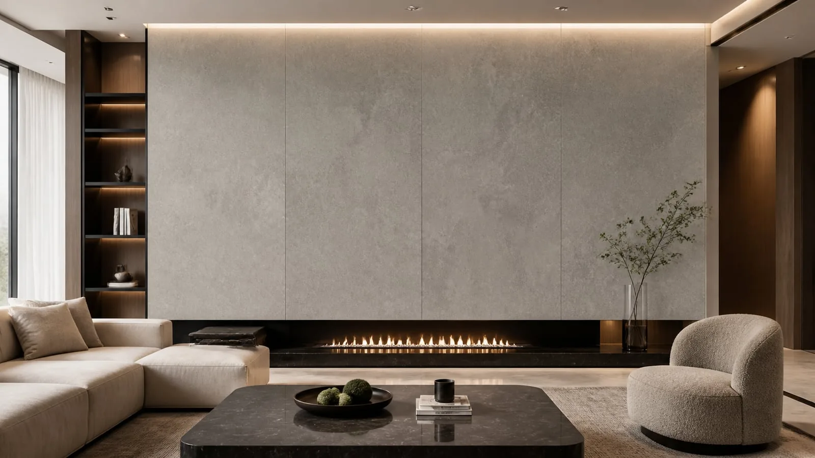 Light Grey Polante Stone 2700x1200 Sintered Stone Slab for Feature Walls thumbnail 4