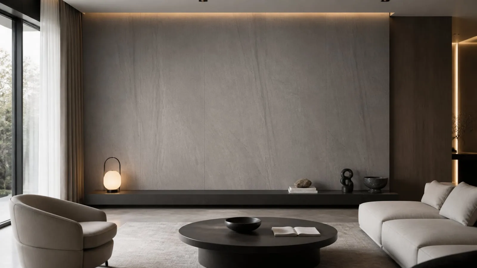 Grey Mocha Sintered Stone Slab for Feature Walls thumbnail 4