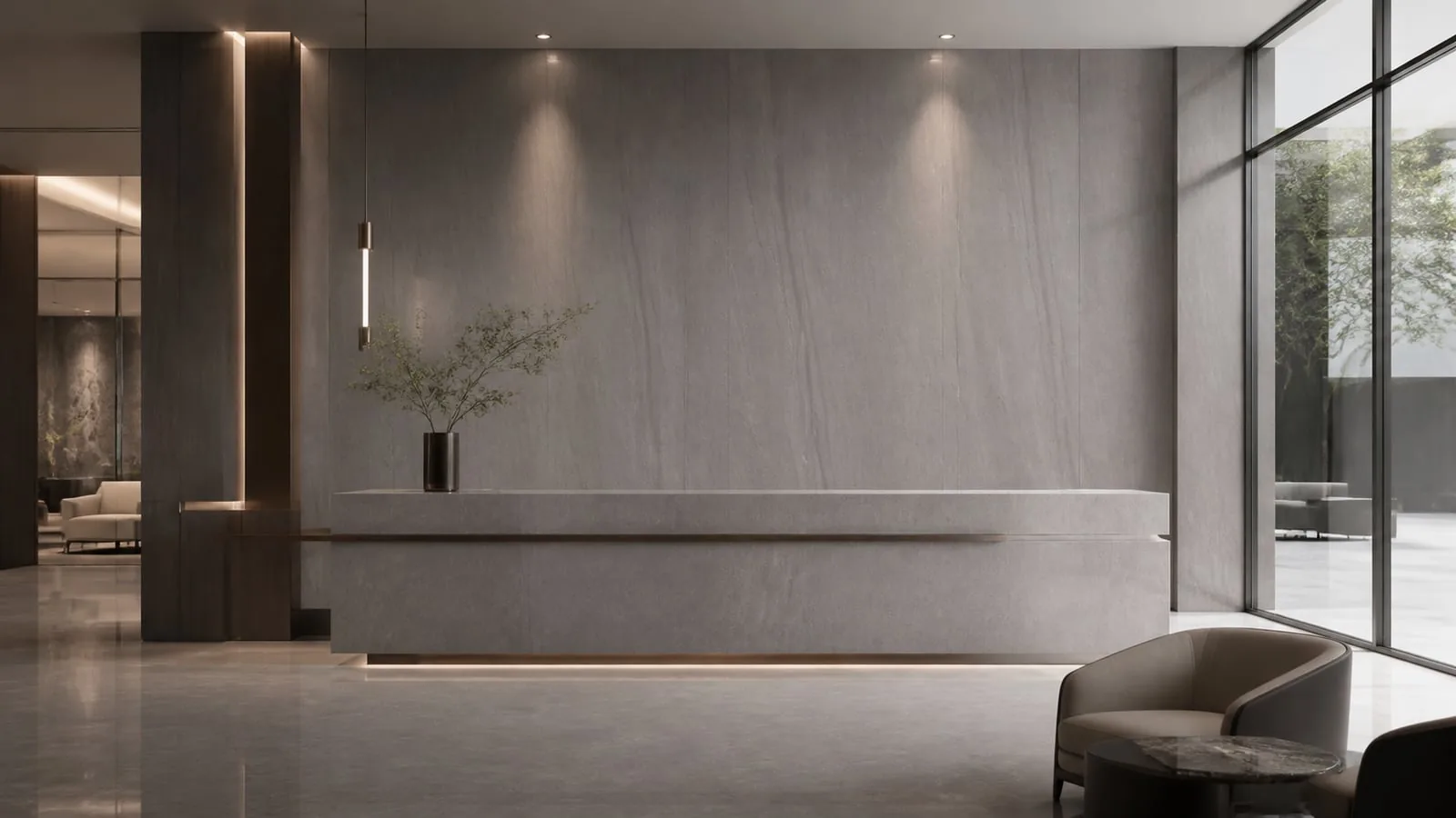 Grey Mocha Sintered Stone Slab for Feature Walls thumbnail 5