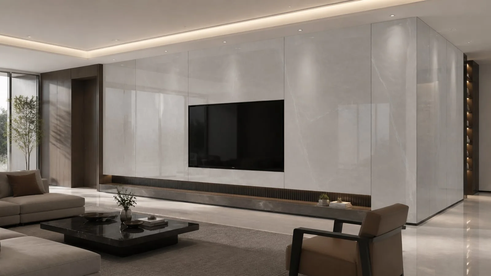 Grey Rum Sintered Stone Slab for Feature Walls thumbnail 4