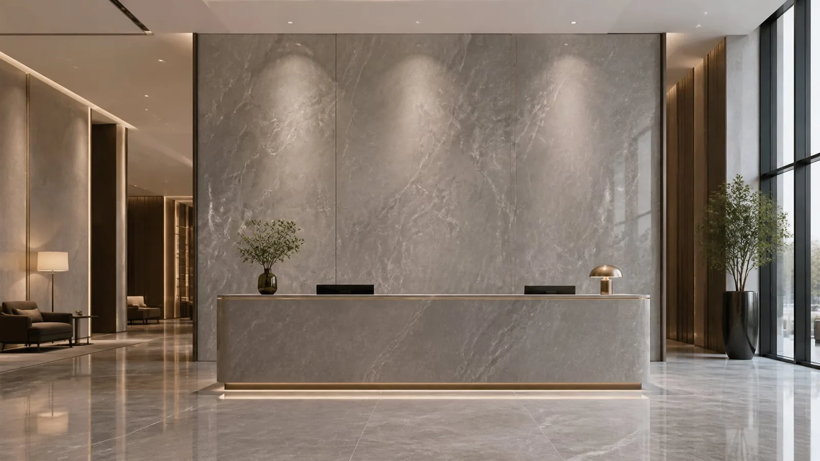 Grey Brown Stone Sintered Stone Slab for Feature Walls thumbnail 5