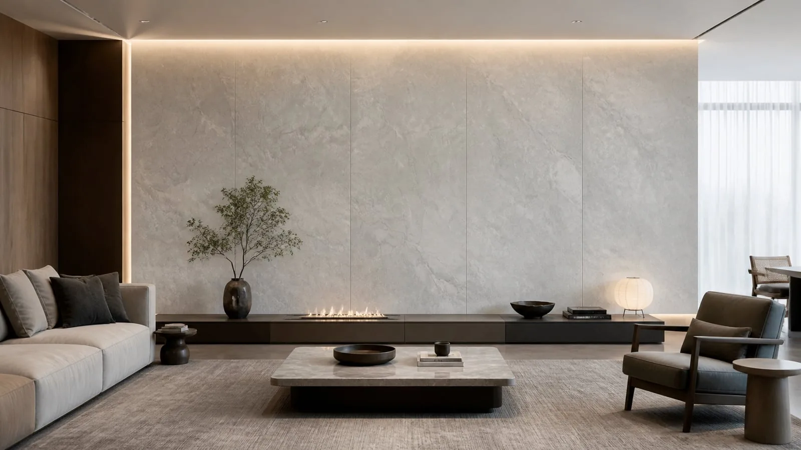 Silver Grey Saibei Sintered Stone Slab for Feature Walls thumbnail 4