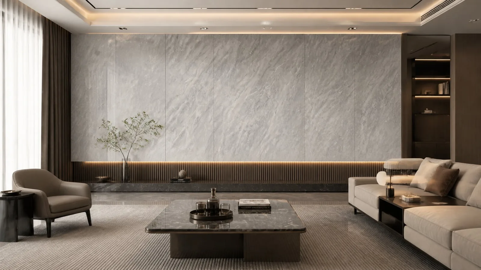 Grey Baolai Sintered Stone Slab for Feature Walls thumbnail 4