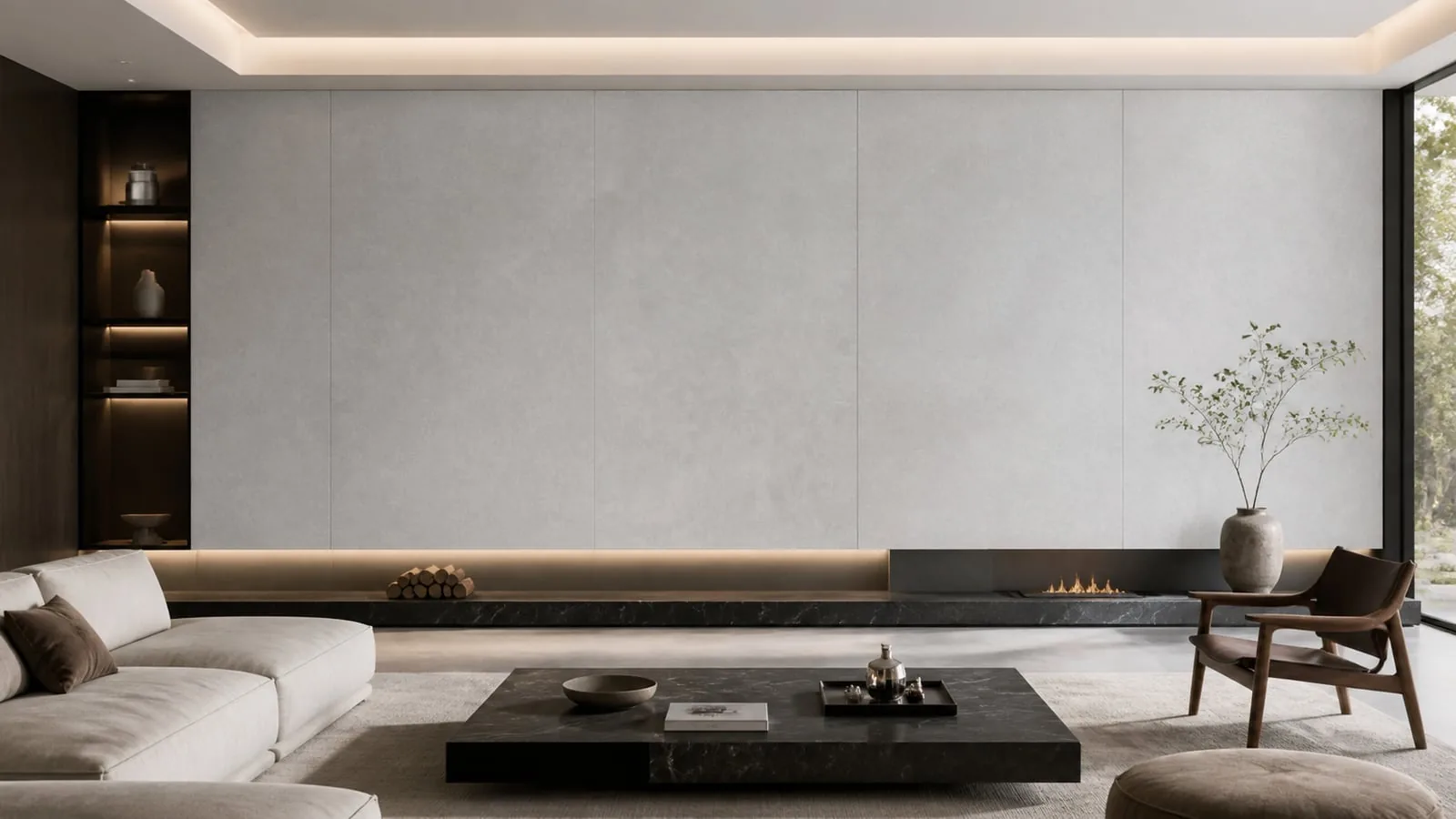 Light Grey Shimmer Sintered Stone Slab for Feature Walls thumbnail 4