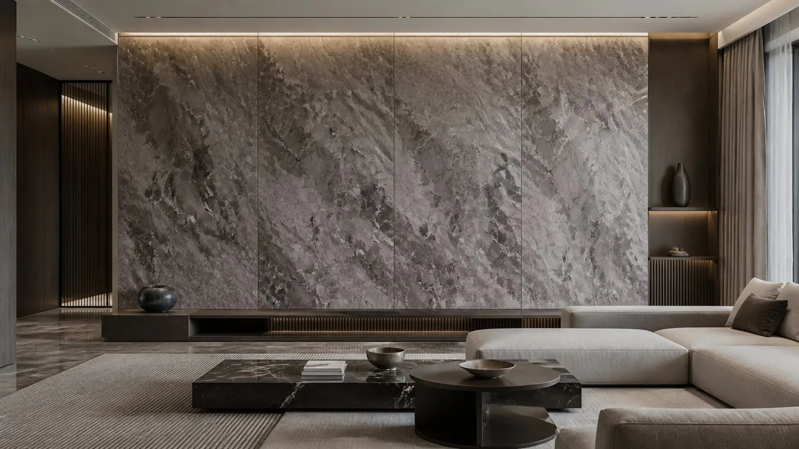 Grey Fantasy Sintered Stone Slab for Feature Walls thumbnail 4