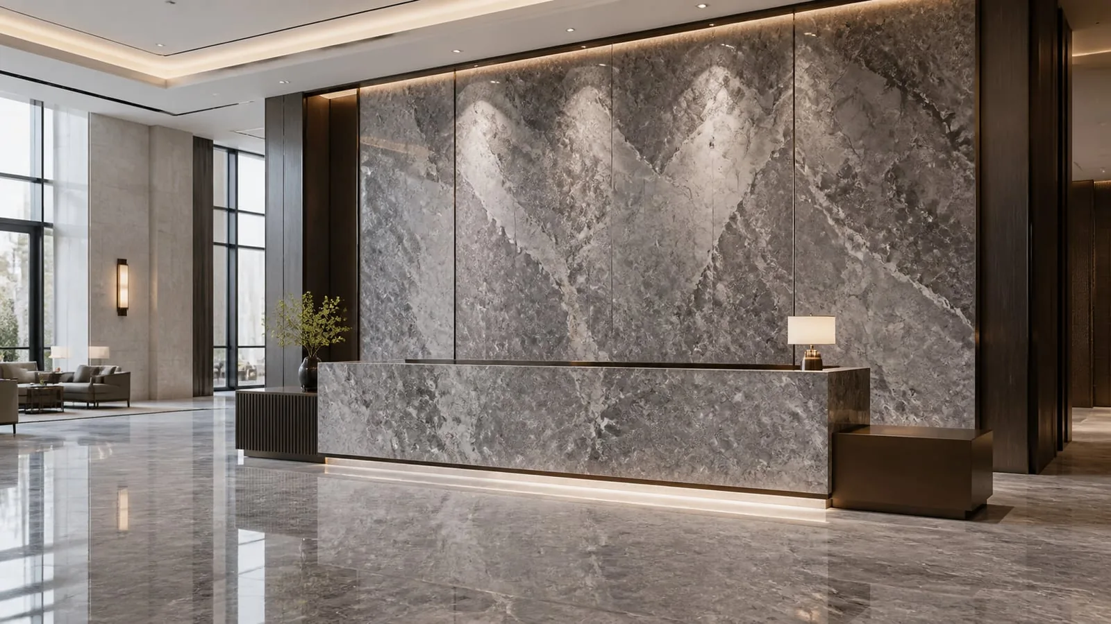 Grey Fantasy Sintered Stone Slab for Feature Walls thumbnail 5