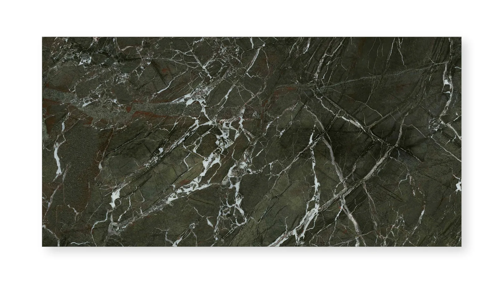 Dark Forest Green Levante Marble Sintered Stone Slab for Kitchen Island thumbnail 2