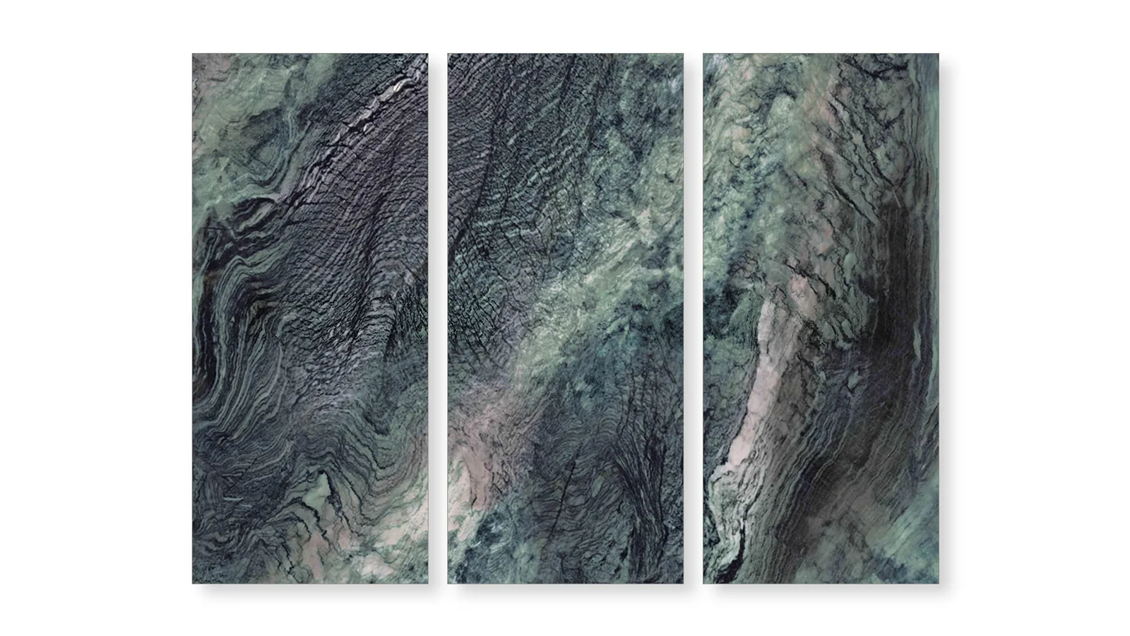 Moss Green Pandora Marble Sintered Stone Slab for Luxury Feature Wall thumbnail 3
