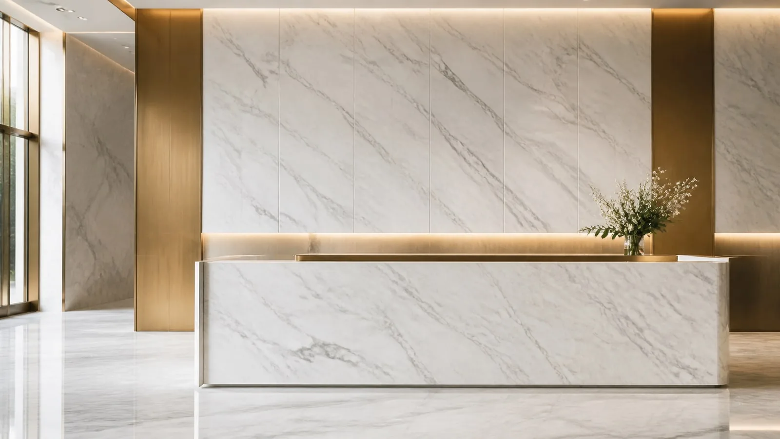 White Carrara White Sintered Stone Slab Feature Wall Cladding 1800x900x6mm thumbnail 5