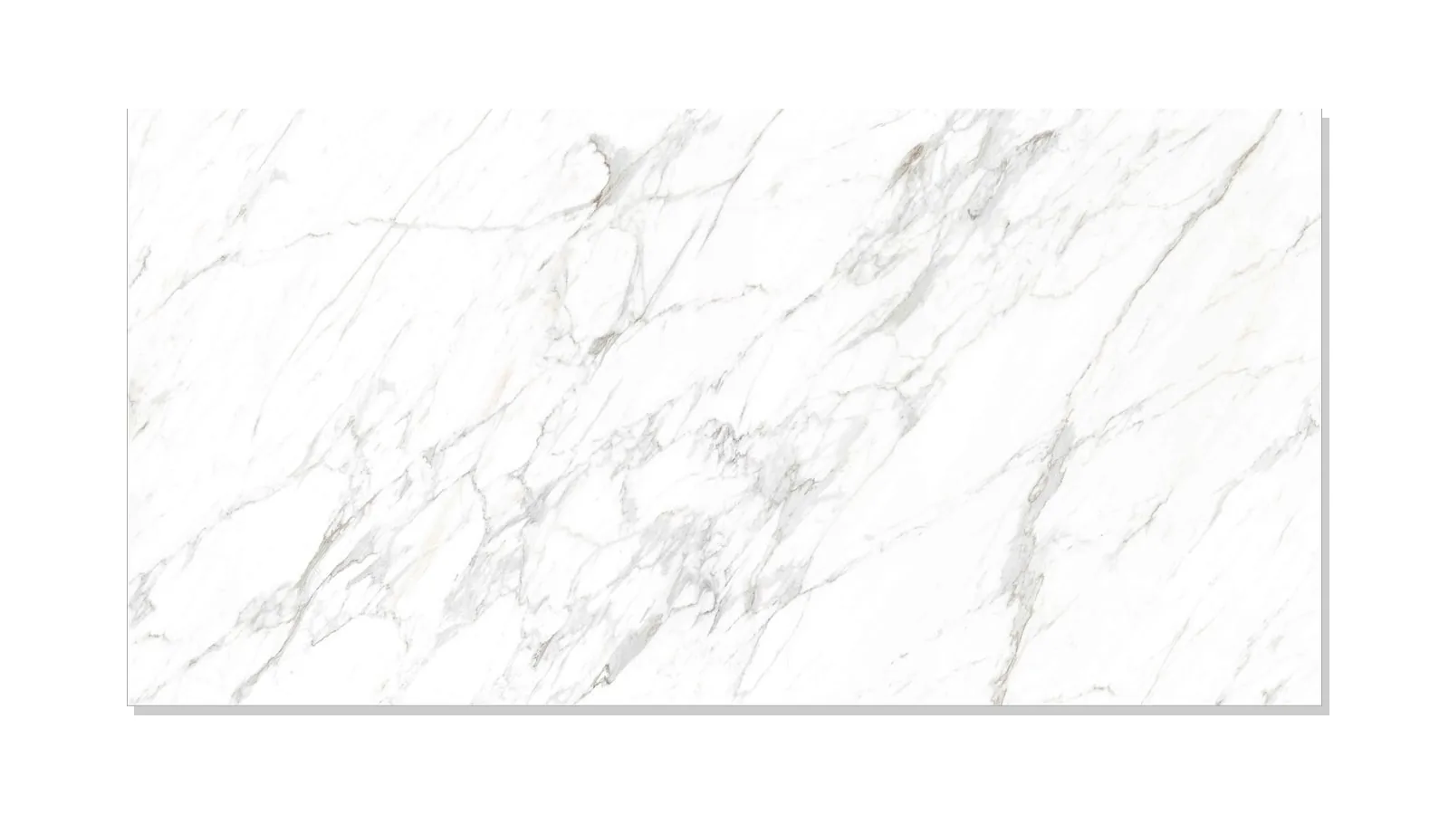 White Carrara White Sintered Stone Slab Feature Wall Cladding 1800x900x12mm thumbnail 2